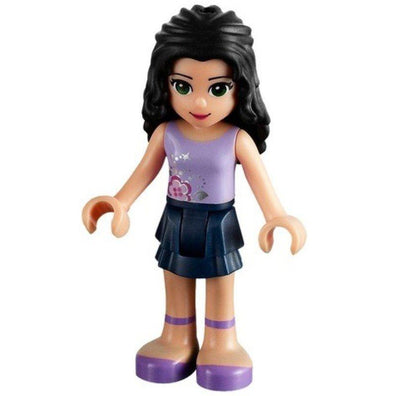 Emma, Dark Blue Layered Skirt, Medium Lavender Top